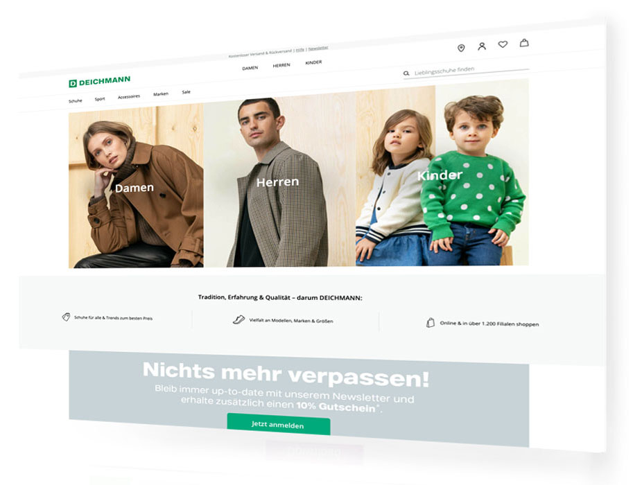 Website von Deichmann SE